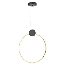 Eclipse Matt Black And Gold LED Large Pendant PCH459