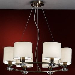 Shelby Round Bronze Ceiling Pendant FL2180/6