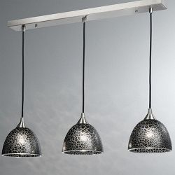 Vetross Black Crackle Triple Bar Pendant Light FL2290/3/952