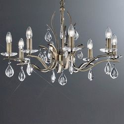 Willow Eight Light Crystal Multi Arm