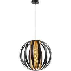 Flare Matt Black And Gold Large Pendant Or Flush Fitting PCH443