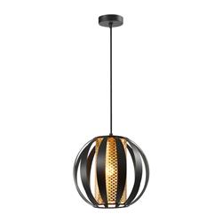 Flare Matt Black And Gold Small Pendant Or Flush Fitting PCH441