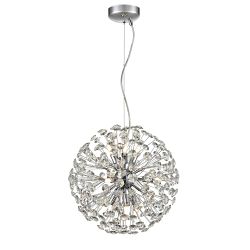 Allium Medium Multifaceted Crystal Sphere Ceiling Pendant FL2446-9