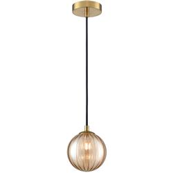 Globe Ribbed IP44 Pendant