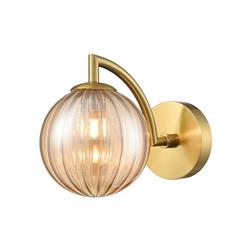 Globe Ribbed IP44 Single Wall Light