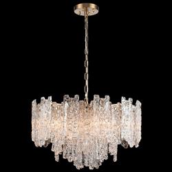 Icicle Aged Brass 10 Light Tiered Pendant FL2454-10