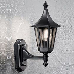 Boulevard Black Upwards Wall Lantern LA1602-1