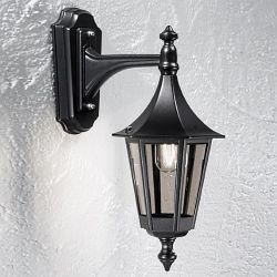 Boulevard Black Downwards Wall Lantern LA1603-1