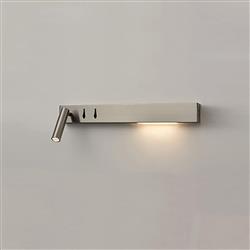 LED USB Right Sided Satin Nickel Wall Reading Light WB108