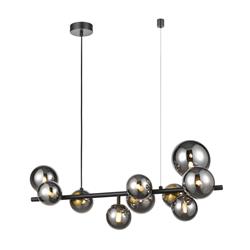 Atmosphere Matt Black & Brushed Brass Bar Pendant FL2457-10