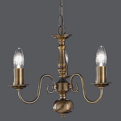 Halle Flemish Bronze Brass 3 Light Ceiling Fitting PE7933