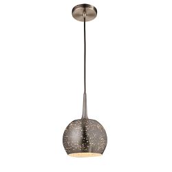 Sarina Round Satin Nickel Medium Metal Ceiling Pendant FRA616