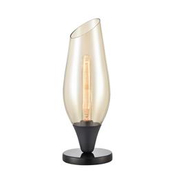 Taper Pale Amber & Matt Black Table Lamp TL202