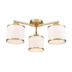 Sirius 3 Light Off White Textured Shades Flush Ceiling Fitting
