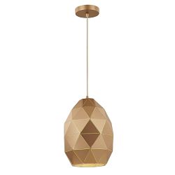 Tangent Oval Geometric Pale Gold Colour Ceiling Pendant PCH152