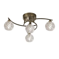 Vortex 4 Light Semi Flush Ceiling Light 