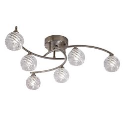 Vortex 6 Light Semi Flush Ceiling Light