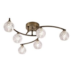 Vortex 6 Light Semi Flush Ceiling Light