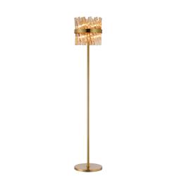 Boise Floor Lamp With Amber Glass