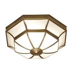 Balfour Antique Brass Flush Ceiling Light SN02FL47