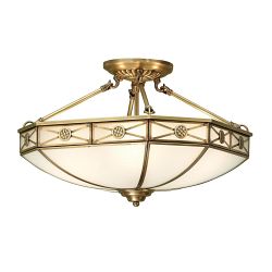 Bannerman Antique Brass Semi-Flush 4 Light SN04P50