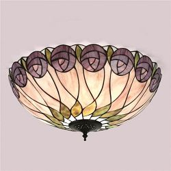 Hutchinson Flush Tiffany Ceiling Light 64173