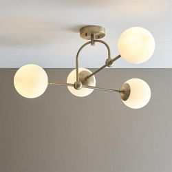 Four Light Semi-Flush Ceiling Fitting