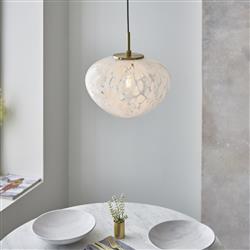 Catha Satin Brass Single Pendant Bixa-SBP-1