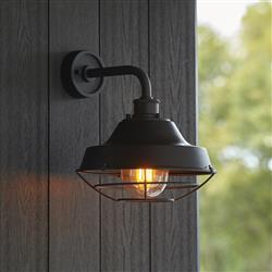 Calla IP44 Rated Black Outdoor Wall Light Calla-1LB