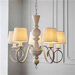 Celtis Distressed White Five Light Fitting Celtis-5DS