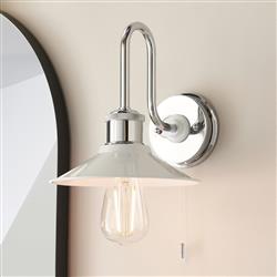 Chrome And Gloss White IP44 Bathroom Wall Light Asarum-1