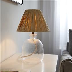 Cyra Clear and Raffia Table Lamp CyraCR