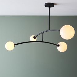 Matt Black Four Light Ceiling Fitting Acinos-4M