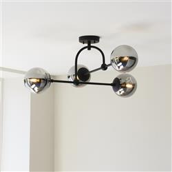 Four Light Semi-Flush Ceiling Fitting