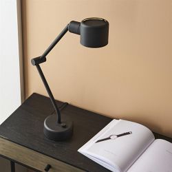 Textured Black Adjustable Task Lamp Anoda-T