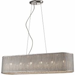 Crystal Palace Silver/Crystal Six Light Ceiling Pendant CRYS085SI6DECO