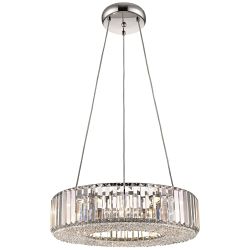 Belgravia Large Chrome/Crystal Pendant BELG051CL6DECO