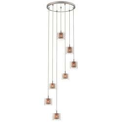 Lewisham Chrome/Copper Mesh Seven Light Pendant LEWI051CP7DECO