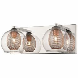 Canonbury Chrome/Mesh Double Wall Light 