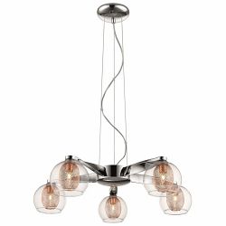 Canonbury Chrome/Mesh Five Arm Pendant Fitting