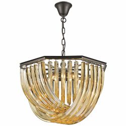 Chelsea Draped Crystal Five Light Ceiling Pendant Fitting