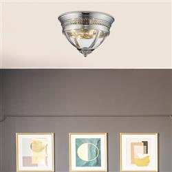 Hampstead Half Oval Semi Flush Ceiling Fitting