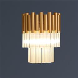 Harrogate Crystal Single Matt Gold Wall Light HARR021GD1WAL