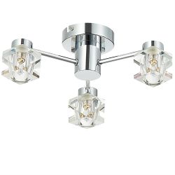 Wakefield 3 Light Semi-Flush Ceiling Fitting WAKE036CH3FLUS