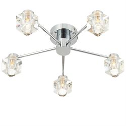 Wakefield 5 Light Semi-Flush Ceiling Fitting WAKE047CH5FLUS