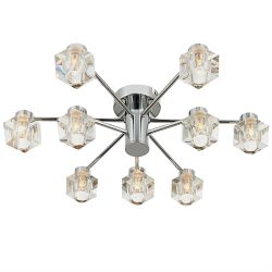 Wakefield 9 Light Semi-Flush Ceiling Fitting WAKE054CH9FLUS