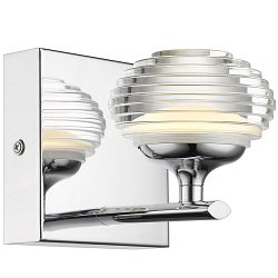 Lola Single Chrome Finish LED Wall Light LOLA011CH1WAL