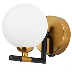 Batley Black And Brass Switched Wall Light BATL010MB1WAL