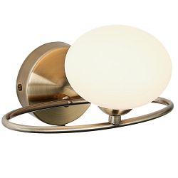 Leyburn Switched Single Antique Brass Wall Light LEYB020AB1WAL