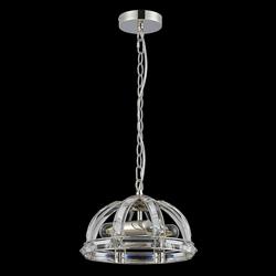 Baltimore Polished Nickel And Clear 2 Light Pendant LT32260